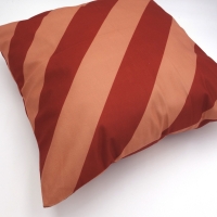 Kussenhoes Streep Terra/Zalm 44 x 44 cm