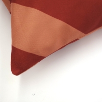 Kussenhoes Streep Terra/Zalm 44 x 44 cm