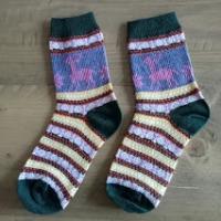Winter sokken hertjes | set 5 paar |  37 - 40
