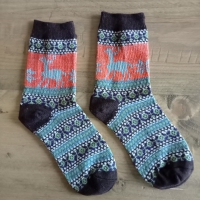 Winter sokken hertjes | set 5 paar |  37 - 40