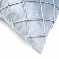 Fluwelen kussenhoes | Ruit structuur | grijsblauw 44 x 44 cm