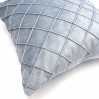 Fluwelen kussenhoes | Ruit structuur | grijsblauw 44 x 44 cm
