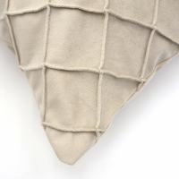 Fluwelen kussenhoes | Ruit structuur | Ivoor 44 x 44 cm