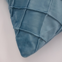 Fluwelen kussenhoes | Ruit structuur | Aqua 44 x 44 cm