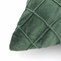 Fluwelen kussenhoes | Ruit structuur | Groen 44 x 44 cm