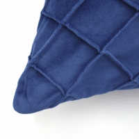 Fluwelen kussenhoes | Ruit structuur | donkerblauw 44 x 44 cm