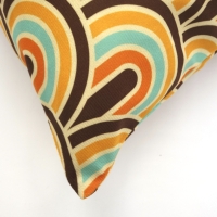Retro kussenhoes regenboog 44 x 44 cm