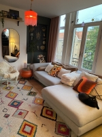 Kussenhoes Retro Rainbow bruin 45 x 45 cm