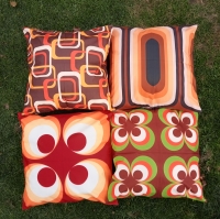 Retro kussenhoes Wallace bruin 45 x 45 cm