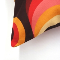 Retro kussenhoes Fonzy donkerbruin 45 x 45 cm