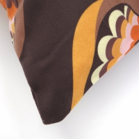 Retro kussenhoes bruin | 45 x 45 cm