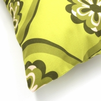 Retro kussenhoes Olive Flowers | 30 x 50 cm