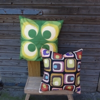 Retro kussenhoes Arthur groen 45 x 45 cm