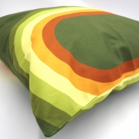 Retro kussenhoes Rainbow groen | 45 x 45 cm