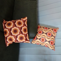 Retro kussenhoes Honey 45 x 45 cm