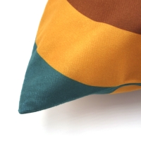 Retro kussenhoes Arthur petrol 45 x 45 cm