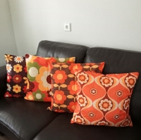 Retro kussenhoes Martha oranje | 45 x 45 cm