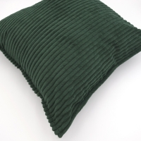 Corduroy kussenhoes piping donkergroen | 45 x 45 cm