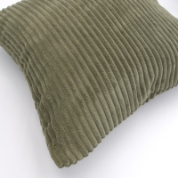 Corduroy Rib kussenhoes legergroen | 45 x 45 cm