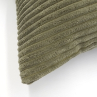 Corduroy Rib kussenhoes legergroen | 45 x 45 cm
