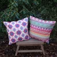 Kussenhoes Moza&iuml;ek linnenlook | 44 x 44 cm