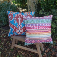 Kussenhoes Palma Festival linnenlook | 44 x 44 cm