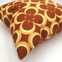 Retro kussenhoes Sandy bruin 45 x 45 cm