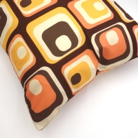 Retro kussenhoes Funky bruin | 45 x 45 cm
