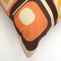 Retro kussenhoes Funky bruin | 45 x 45 cm