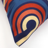 Retro kussenhoes Disco blauw 45 x 45 cm