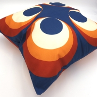 Retro kussenhoes Arthur blauw 45 x 45 cm