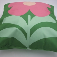 Retro kussenhoes Saar groen 45 x 45 cm