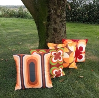 Retro kussenhoes Jessie bruin 45 x 45 cm