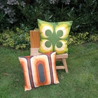 Retro kussenhoes Jessie bruin 45 x 45 cm