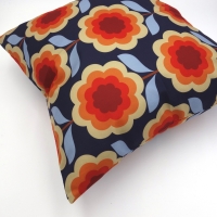Retro kussenhoes Honey blauw 45 x 45 cm