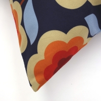 Retro kussenhoes Honey blauw 45 x 45 cm