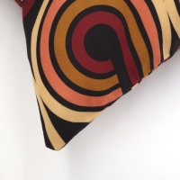 Retro kussenhoes Disco zwart 44 x 44 cm