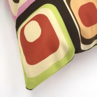 Retro kussenhoes Funky donkerbruin 45 x 45 cm