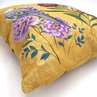 Kussenhoes Parrots & Flowers linnenlook 44 x 44 cm