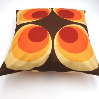 Retro kussenhoes Arthur bruin 45 x 45 cm