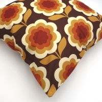 Retro kussenhoes Honey bruin 45 x 45 cm