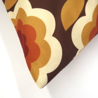 Retro kussenhoes Honey bruin 45 x 45 cm