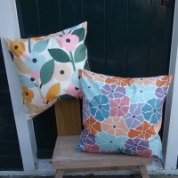 Retro kussenhoes Bloom 45 x 45 cm