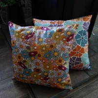 Retro kussenhoes Poppy 45 x 45 cm