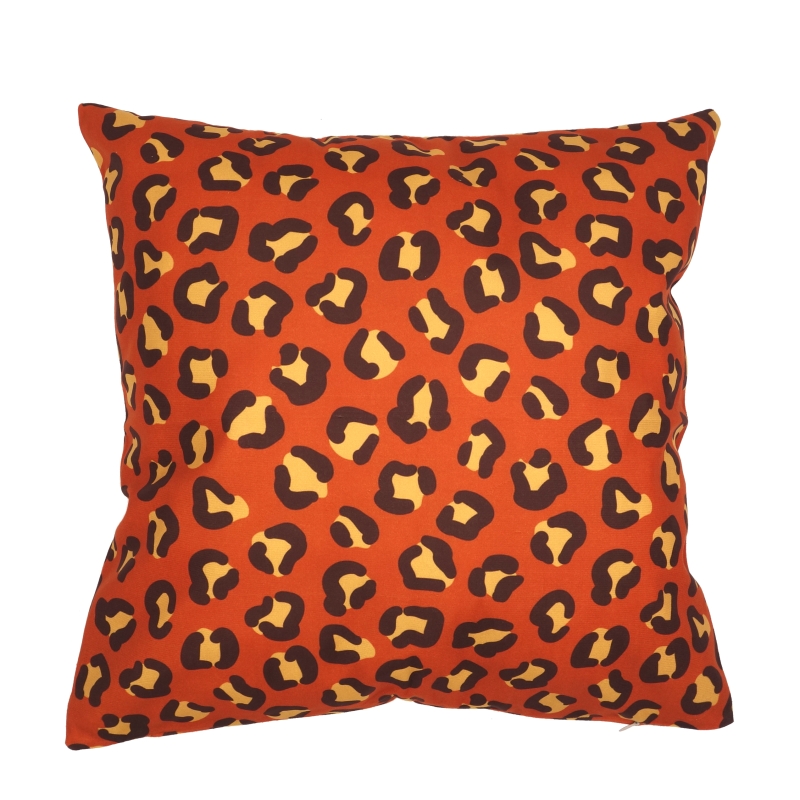 Kussenhoes Luipaard oranje 45 x 45 cm
