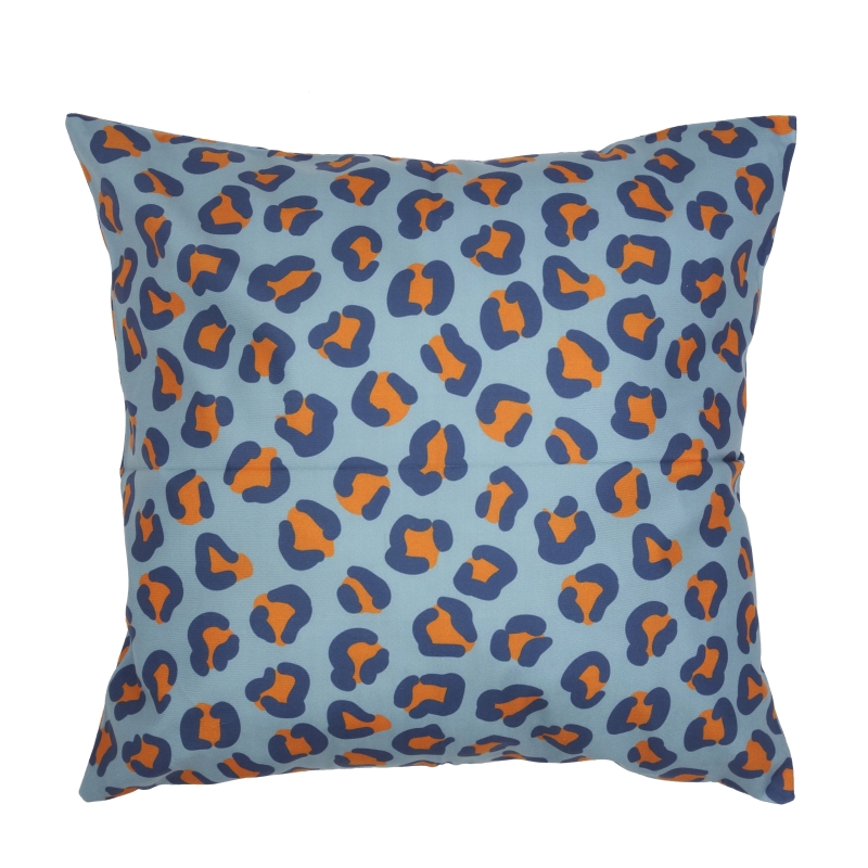Kussenhoes Luipaard blauw 45 x 45 cm
