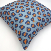Kussenhoes Luipaard blauw 45 x 45 cm