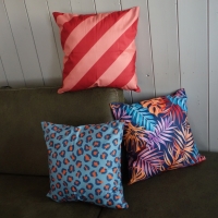 Kussenhoes Luipaard blauw 45 x 45 cm