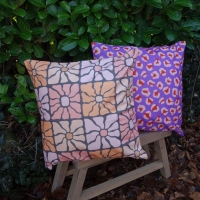 Kussenhoes Luipaard lilapaars 45 x 45 cm