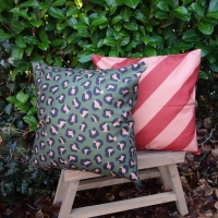 Kussenhoes Luipaard groen 45 x 45 cm